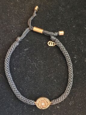 Michael Kors Adjustable Braided Cord Bracelet in Black and Gold